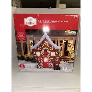 8.5 Ft GINGERBREAD HOUSE AIRBLOWN LIGHTED YARD‎ INFLATABLE